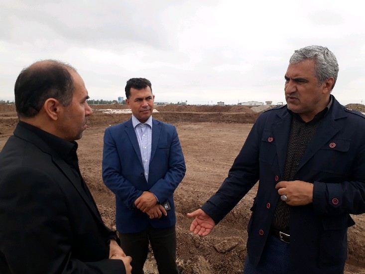 بازدید مدیرکل مدیریت بحران اردبیل از عملیات عمرانی احداث آشیانه بالگرد امدادی استان